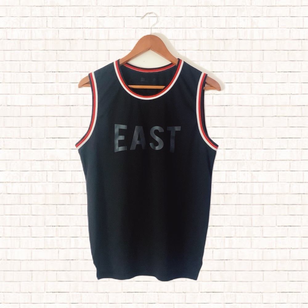 XERSION Men’s EAST basketball athletic tank top • Black & Red Size Small EUC OBO